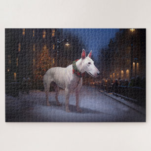 Bull Terrier Weihnachtsfestzeit