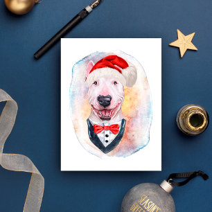 Bull Terrier Weihnachtsgeschenke für Hunde Liebhab Feiertagspostkarte