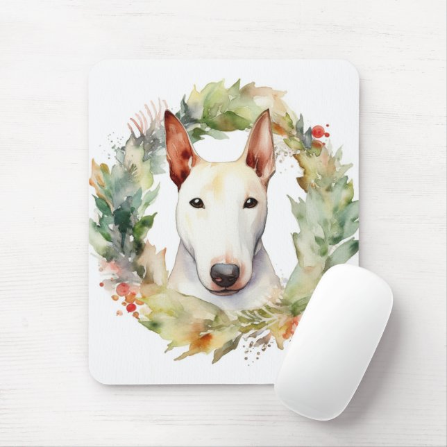Bull Terrier Weihnachtsmann Mousepad (Mit Mouse)