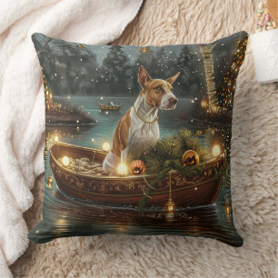 Bull Terrier Weihnachtsreise Kissen