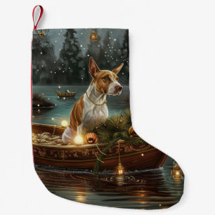 Bull Terrier Weihnachtsreise Kleiner Weihnachtsstrumpf
