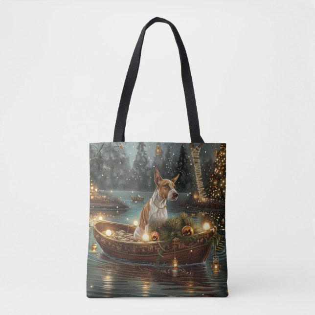 Bull Terrier Weihnachtsreise Tasche (Vorderseite)