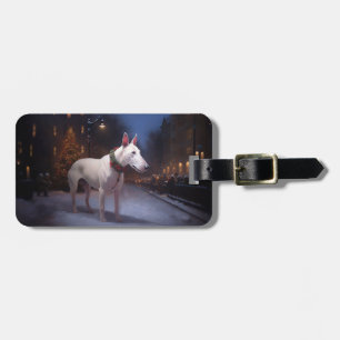 Bull Terrier Weihnachtssaison Gepäckanhänger
