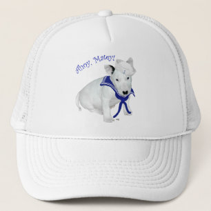 Bull Terrier Welpe Matrose Truckerkappe
