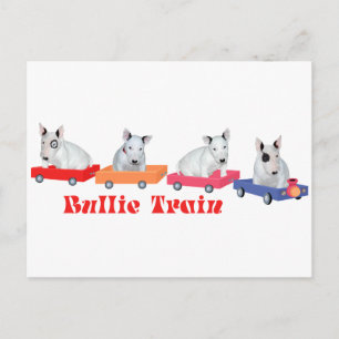Bull Terrier Welpen Training Postkarte