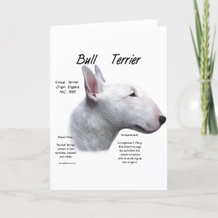 Bull Terrier (wht) History Design Feiertagskarte