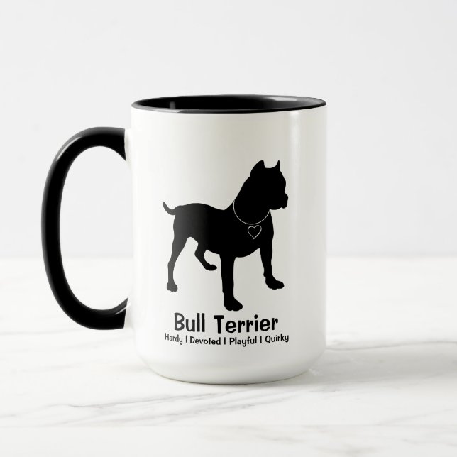 Bull Terrier Yin Yang Coffee Mug sur mesure (Gauche)
