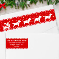 Bull Terriers Christmas Sleigh Hunde Rücksendeadre