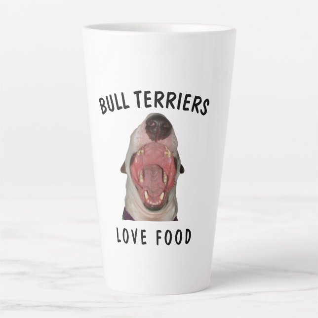 BULL TERRIERS LIEBE LEBENSMITTEL Latte Tasse, 2 Gr Milchtasse (Vorderseite)