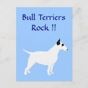 Bull Terriers Rock !! Postkarte