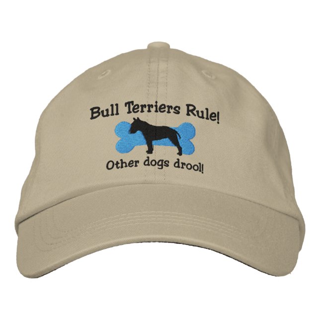 Bull Terriers Rule bestickter Hut (Vorderseite)