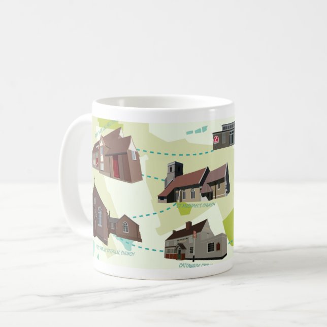 Bull und andere Sehenswürdigkeiten Kaffeetasse (Vorderseite Links)