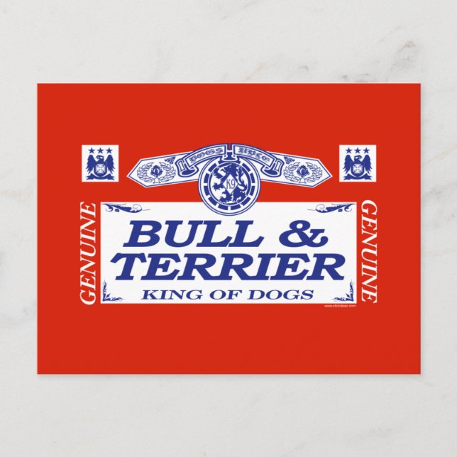 Bull und Terrier Postkarte (Vorderseite)