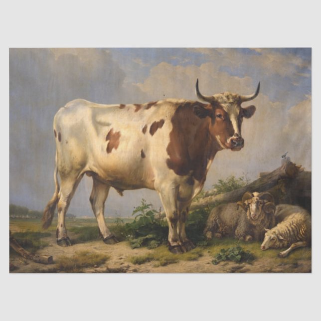 Bull von Eugene Joseph Verboeckhoven Seidenpapier (Vorderseite)