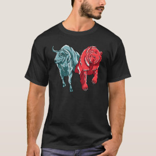 Bull Vs Bear Crypto Diagramm Analyse Kryptowährung T-Shirt