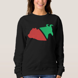 Bull vs Bear Stock Investor & Trader in Finance Sweatshirt