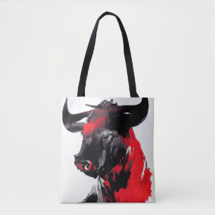 Bull Wild Nature Free Spirit Art Pinselstrich Tasche