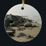 Bullards Beach State Park, Bandon, Oregon Keramik Ornament<br><div class="desc">Over Labor Day Weekend in 2017,  we went to Bandon,  Oregon at the Bullards Beach State Park. We explored at the jetty by the Kokain River & Lighthouse. It was smoky due to the nearby wildfires in Southern Oregon,  but was still a very fun spot to see!</div>
