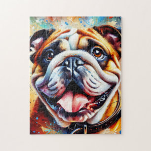 Bulldog Acrylic Art Print Portrait Dog Lover