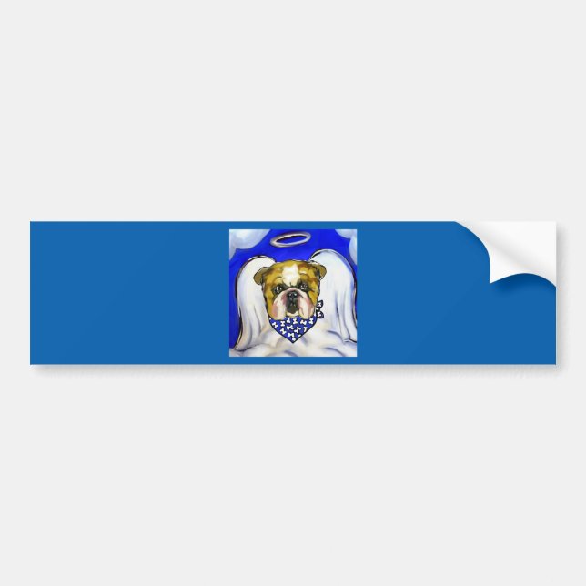 Bulldog Angel Autoaufkleber (Vorne)