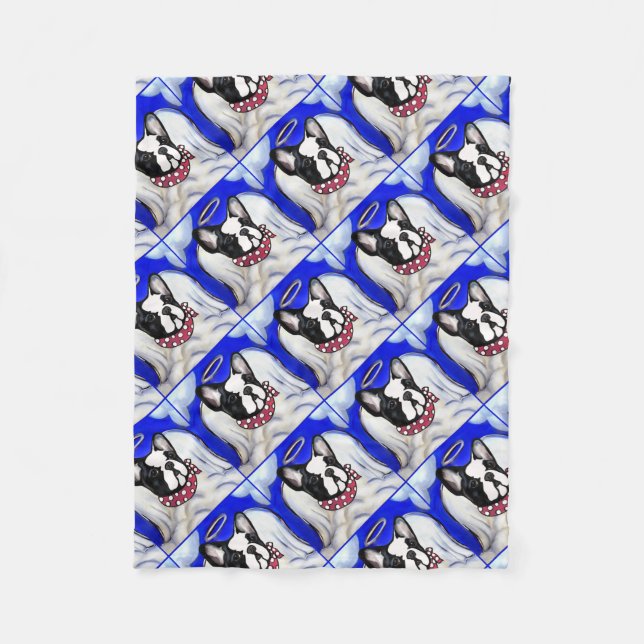 Bulldog Angel Fleecedecke (Vorderseite)