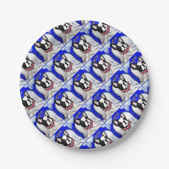 Bulldog Angel Pappteller (Vorderseite)
