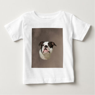 Bulldog Aquarellmalerei Baby T-shirt