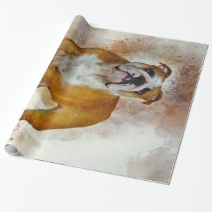 Bulldog Art English Bulldog Liebhaber Geschenkpapier