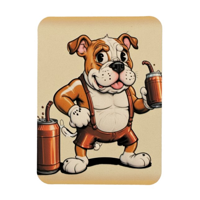 Bulldog Art Magnet (Vertical)