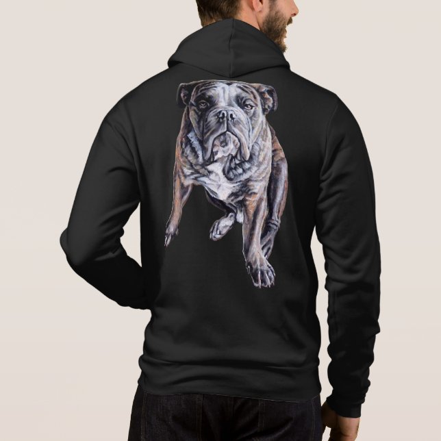 Bulldog Art Shirt, Sweat - shirt à capuche de Bull (Dos)