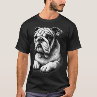 Bulldog-Ausdauer: Standhafter Begleiter für Hunde- T-Shirt