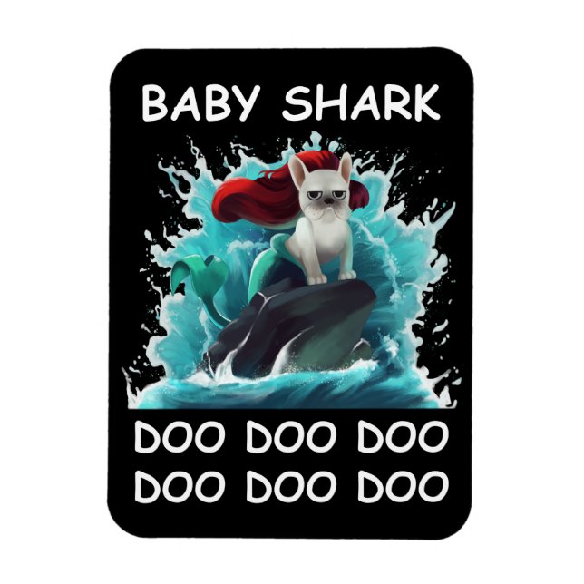Bulldog | Baby Shark Doo Doo Doo Magnet (Vertikal)
