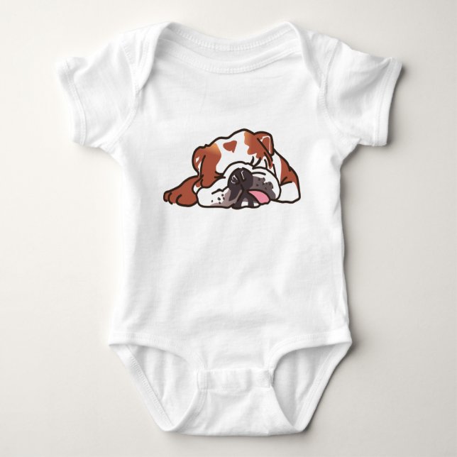 Bulldog Baby Strampler (Vorderseite)