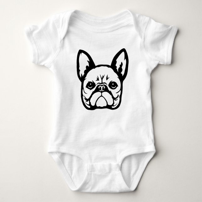 Bulldog Baby Strampler (Vorderseite)