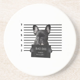Bulldog Bad Dog Gefängnis Frenchie Dog Mama Lover Getränkeuntersetzer