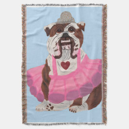 Bulldog Ballerina Decke