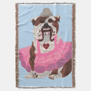 Bulldog Ballerina Decke