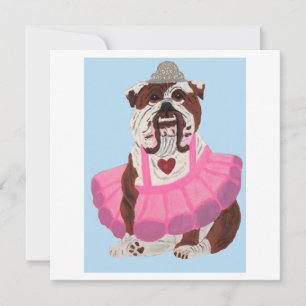 Bulldog Ballerina Einladung