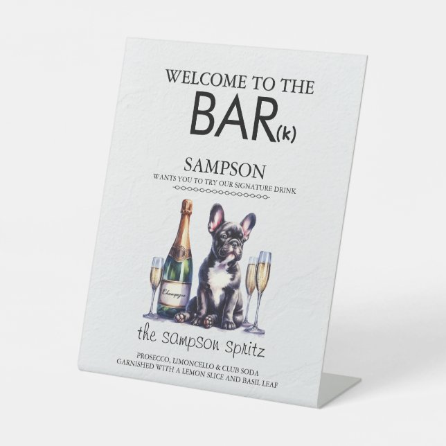 Bulldog-Bar Sockelschild (Vorderseite)