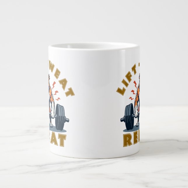 Bulldog Barbell Beast Jumbo-Tasse (Vorderseite)