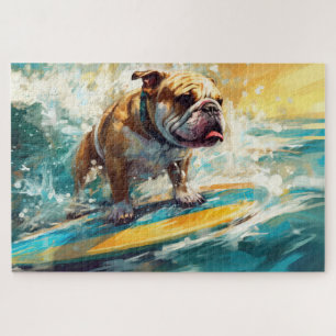 Bulldog Beach Surfen Malerei