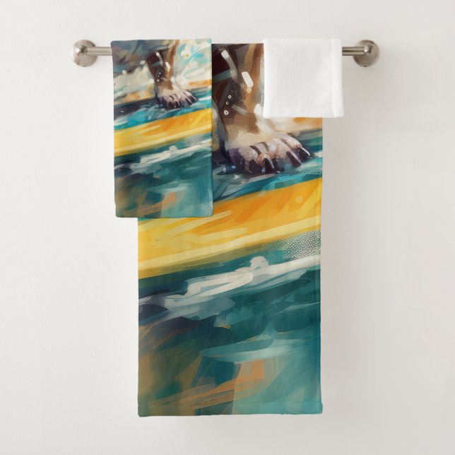 Bulldog Beach Surfgrafik Badhandtuch Set (Insitu)