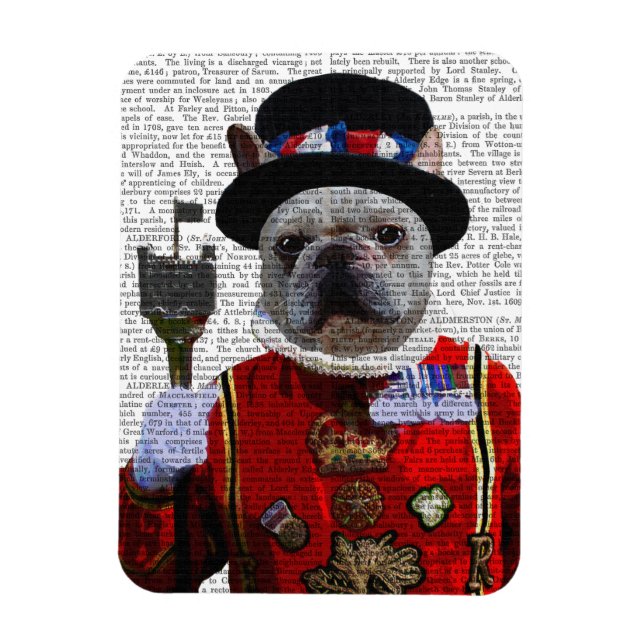 Bulldog Beefeater Magnet (Vertikal)