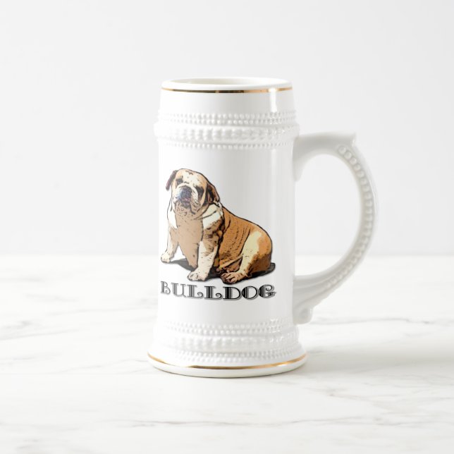 Bulldog-Bierstein Bierglas (Rechts)