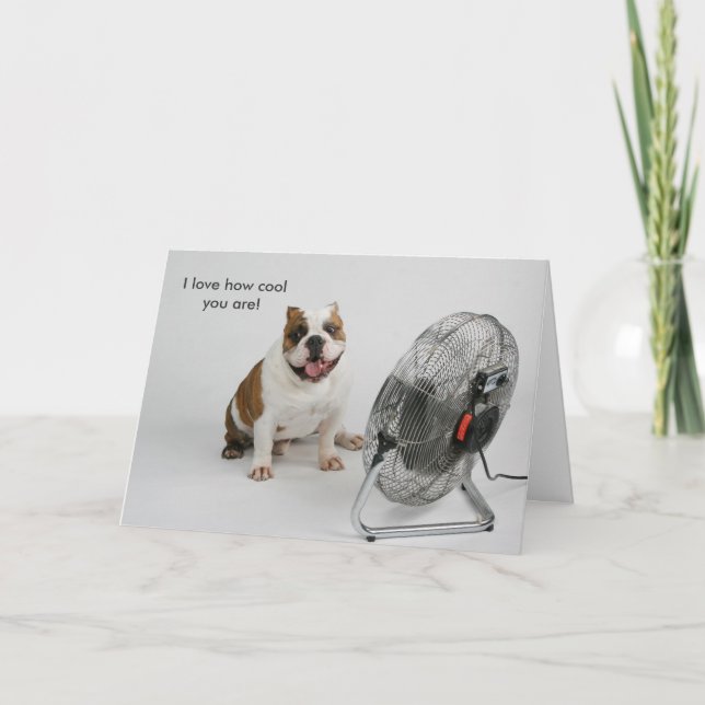 Bulldog Birthday card Karte (Vorderseite)