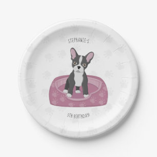 Bulldog Birthday Pappteller