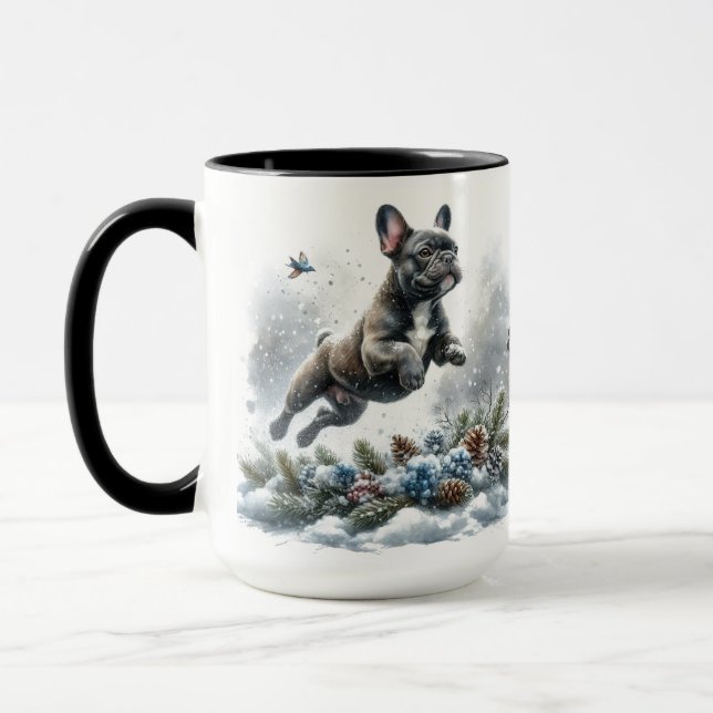 Bulldog Black, Christmas Coffee Tassen Cup (Links)