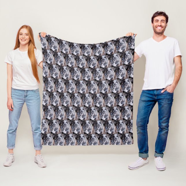 Bulldog Blanket Niedlich Bulldog Art Fleece Blanke (Beispiel)