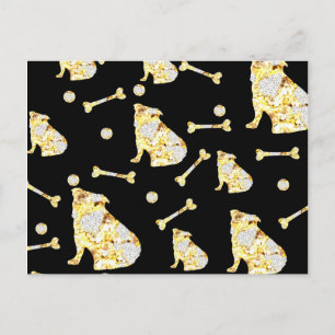 BULLDOG BLING POSTKARTE