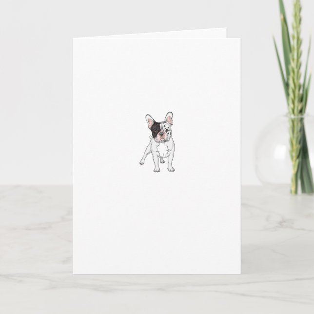 Bulldog Blue French Bulldog White Karte (Vorderseite)